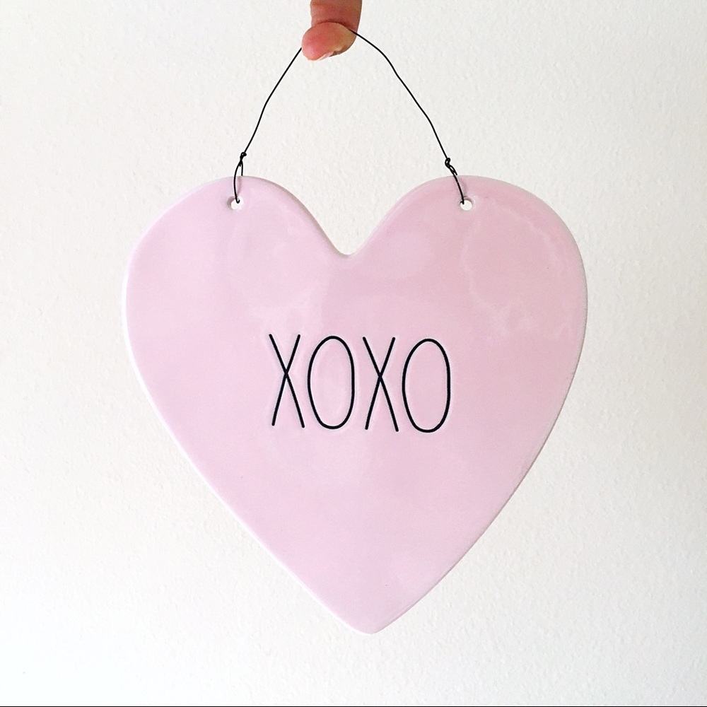 Rae Dunn Pink Heart Shaped Valentine’s Wall Plaque